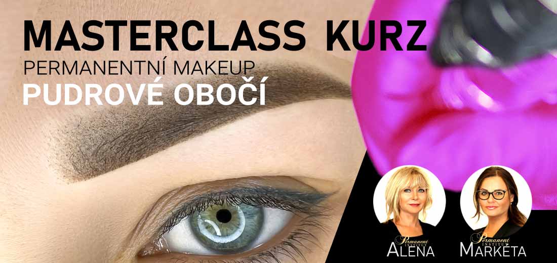 Kurz permanentní makeup pudrové obočí